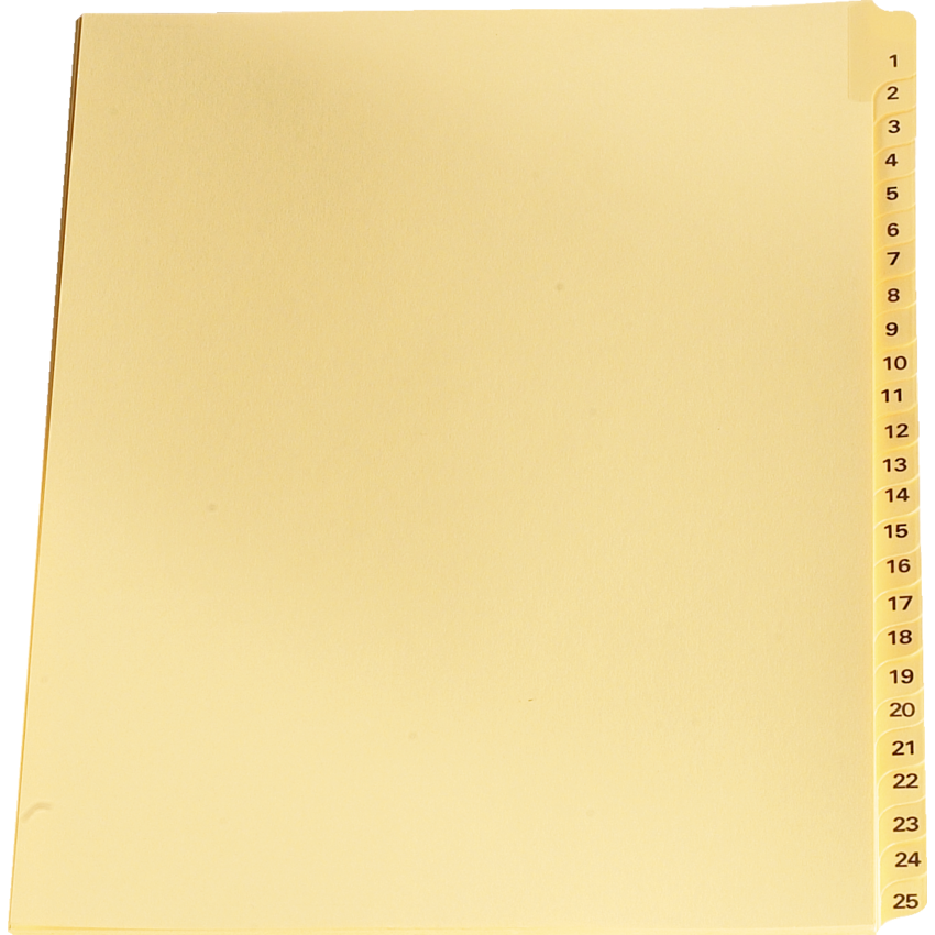 Numerical Legal Exhibit Dividers #1, 25/pkg