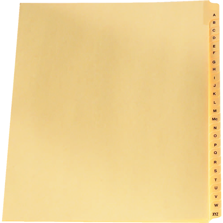 Alphabetical Legal Exhibit Dividers "V" 25/pkg