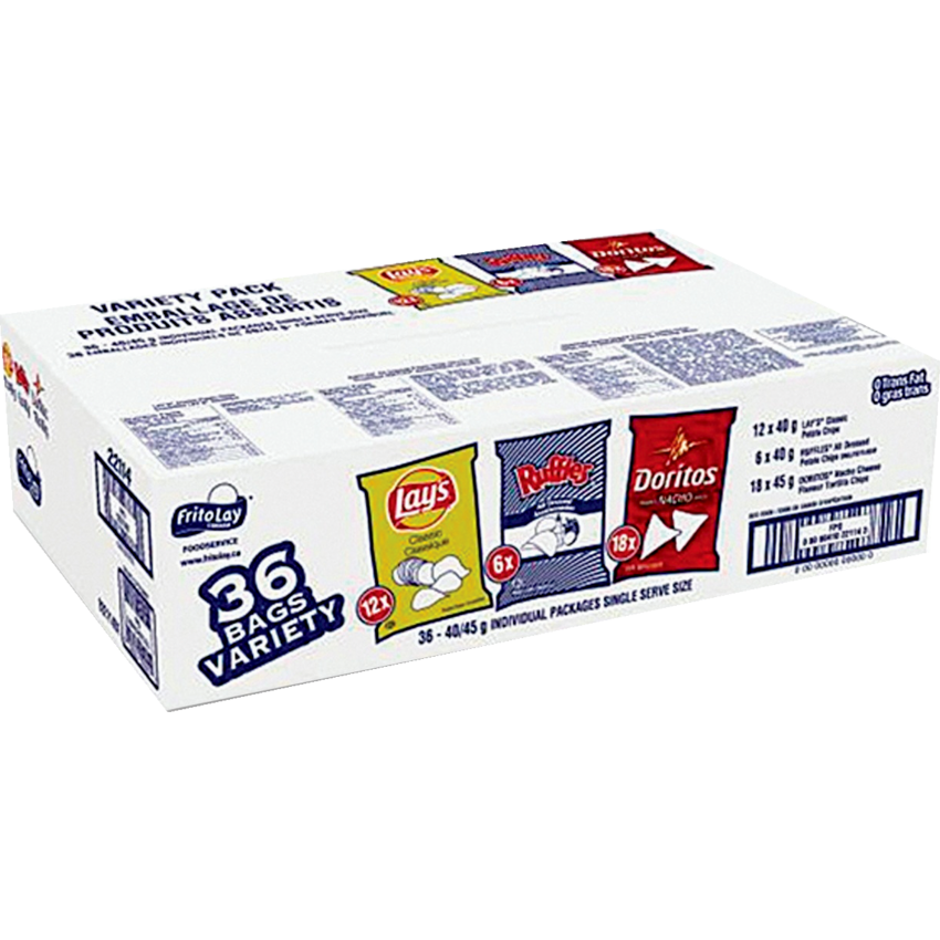 Hostess® Variety Pack Doritos, Lay's Classic and Ruffles All Dressed 36/cse