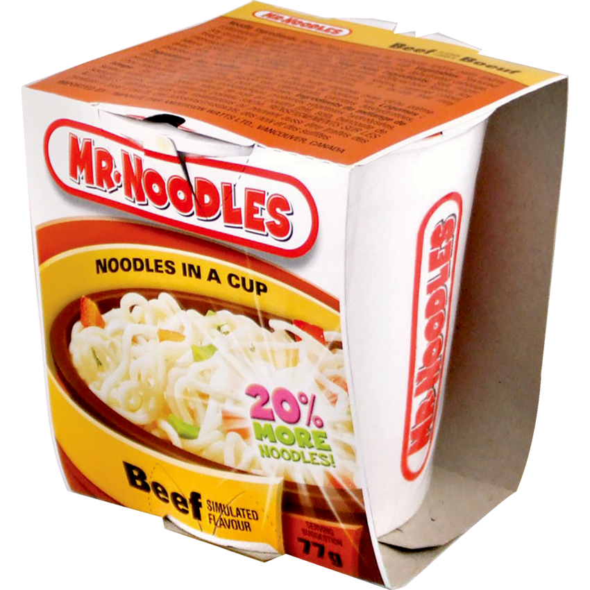 Mr. Noodles In a Cup Beef 64 g 12/cse