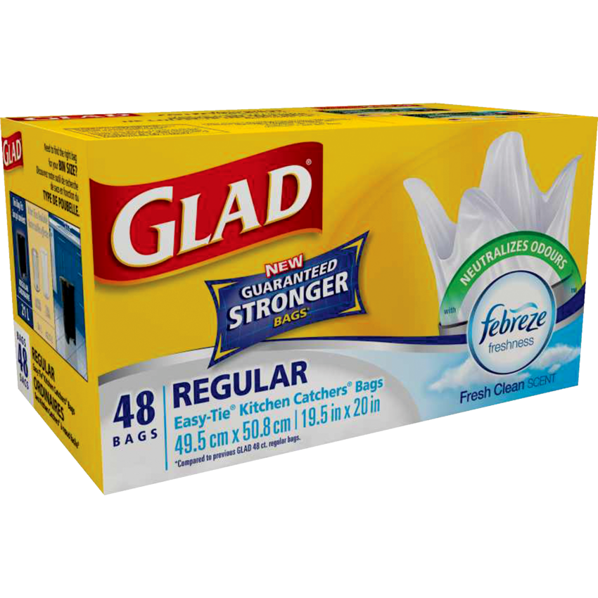 Glad® Easy-Tie® Kitchen Catchers® Bags Regular 48/box