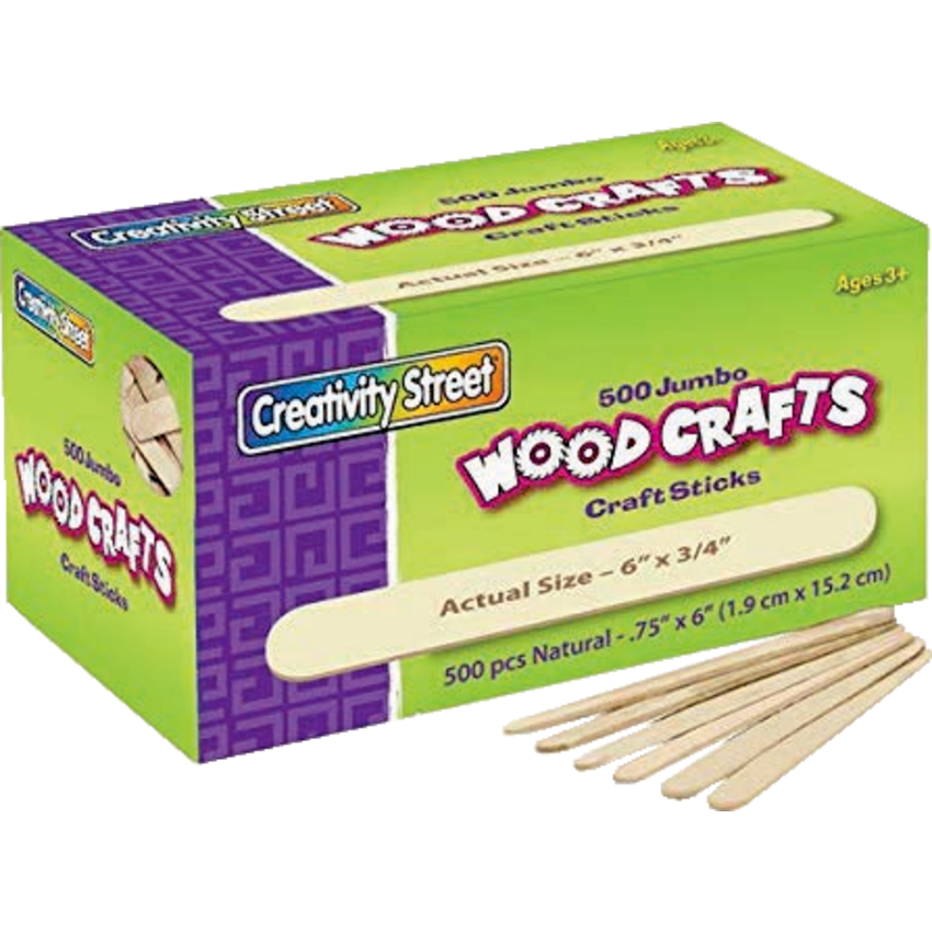 Creativity Street® WoodCrafts Craft Sticks 6" x 3/4" Natural 500/box