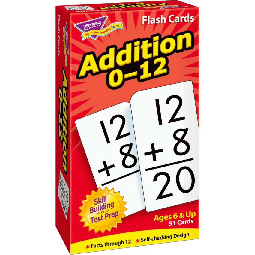 Trend® Skill Drill Flash Cards Addition 0-12 91/box