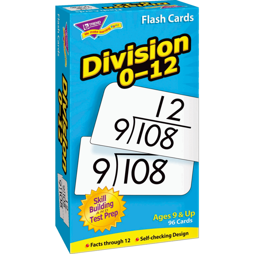 Trend® Skill Drill Flash Cards Division 0-12 96/box