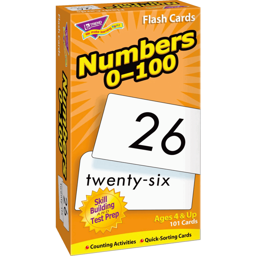 Trend® Skill Drill Flash Cards Numbers 0-100 101/box