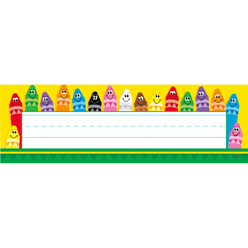 Trend® Desk Toppers® Name Plates Colourful Crayons 36/pkg
