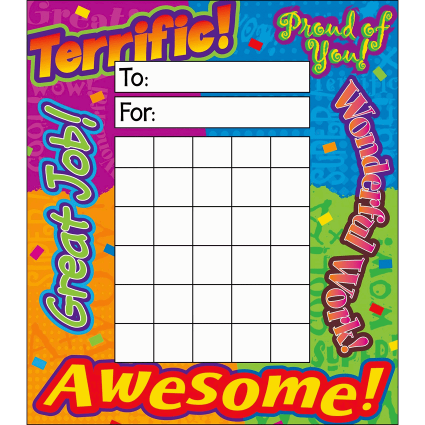 Trend® Incentive Pad Reward Words 5-1/4" x 6" 36/pkg