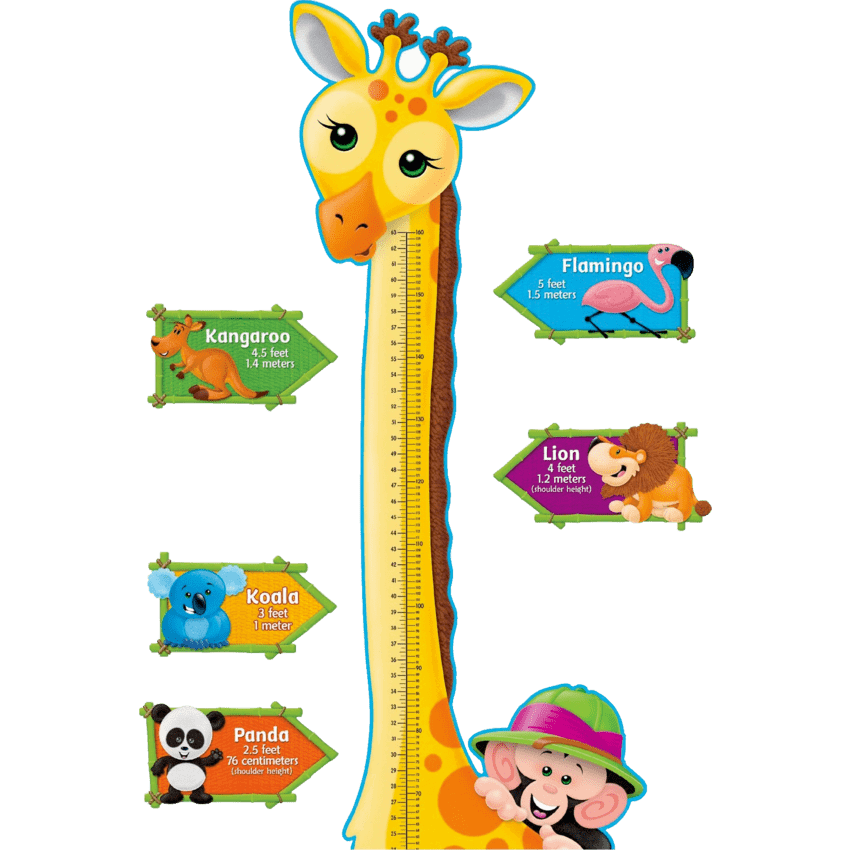 Trend® Bulletin Board Set Giraffe Growth Chart 8 pieces/set