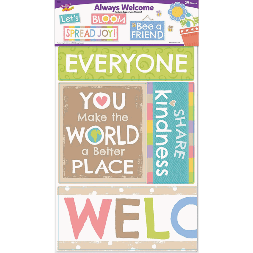 Trend® Bulletin Board Set Always Welcome 29 pieces/set