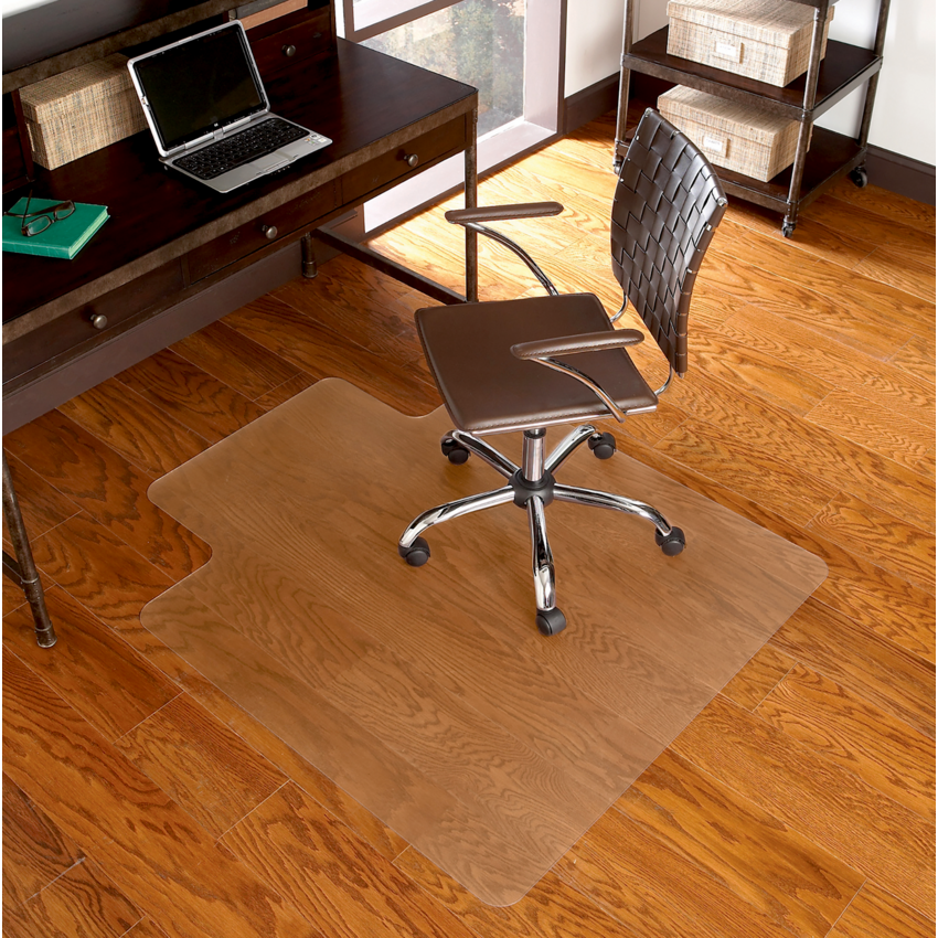 E.S. Robbins® EverLife® Medium Weight Chair Mat Hard Floor with Lip 45" x 53"
