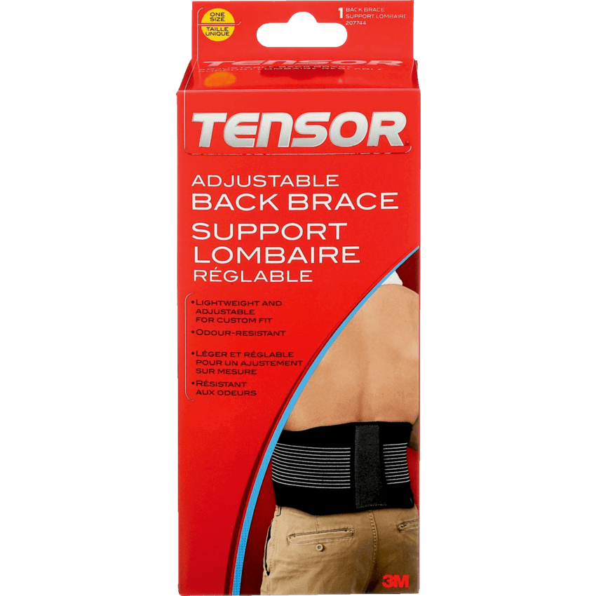Tensor™ Adjustable Back Brace Black