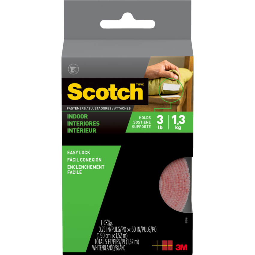 Scotch® Indoor Fasteners 3/4" x 5' White