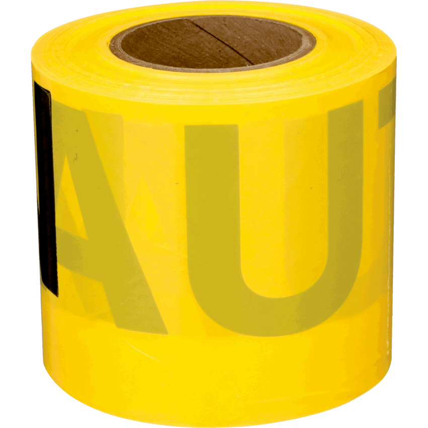 Scotch® Barricade Tape Caution 3" English Yellow