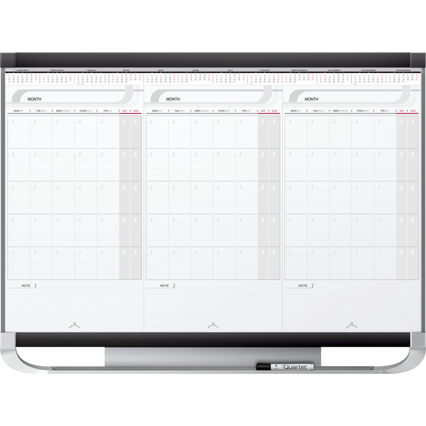 Quartet® Prestige® 2 Sliding Calendar 36"W x 24"H