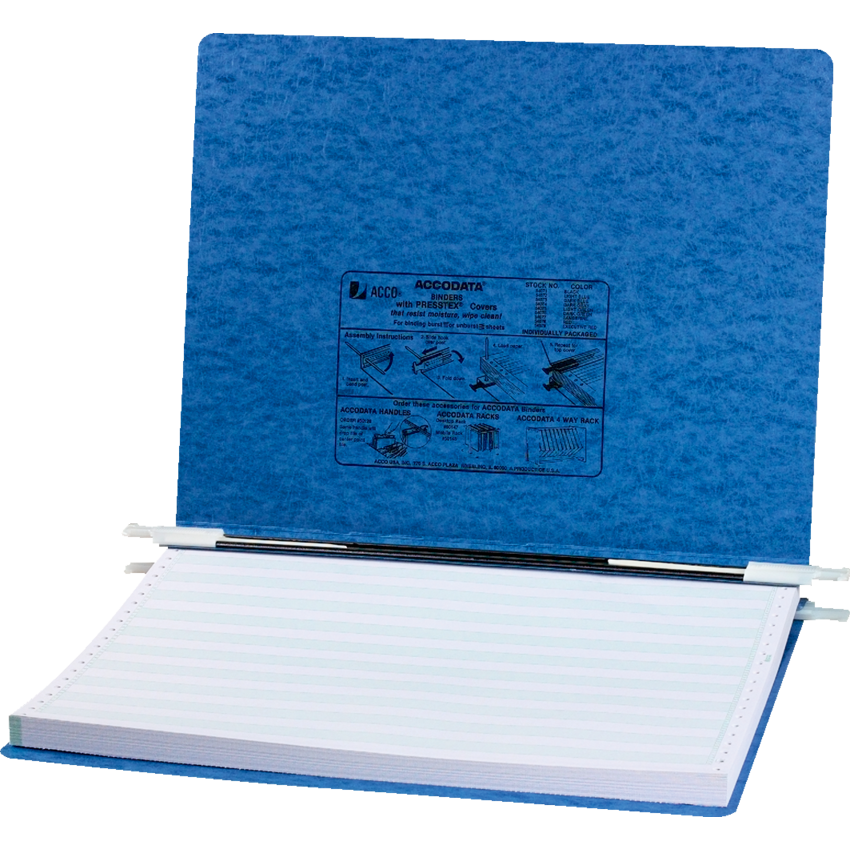 ACCO® Presstex® Data Binder 14-7/8" x 11" 20 pt. Blue