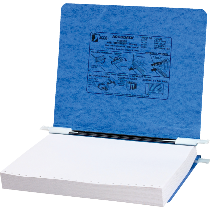 ACCO® Presstex® Data Binder 11" x 8-1/2" 20 pt. Blue