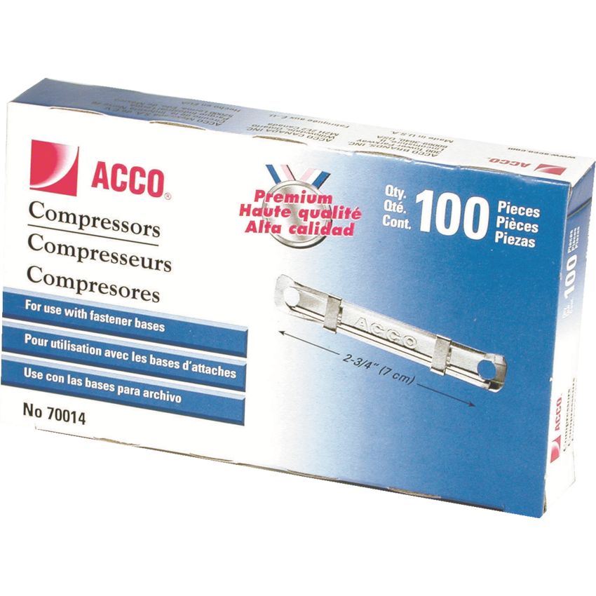 ACCO® Prong Fastener Compressor 2-3/4" 100/box