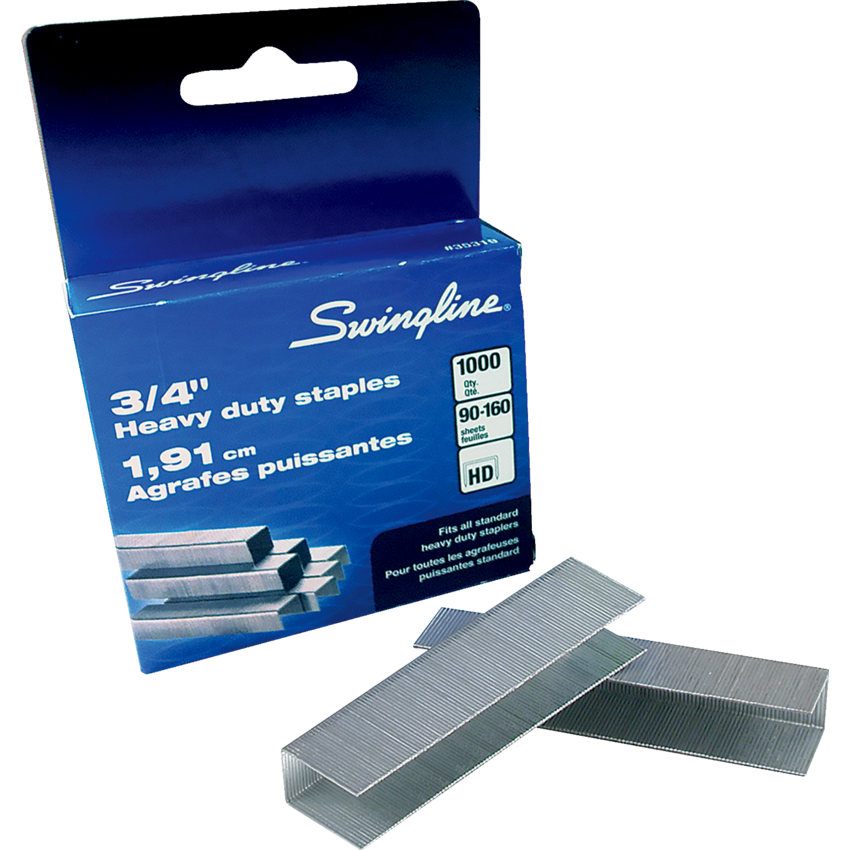 Swingline® Heavy Duty Staples 90-160 Sheets 3/4" 1,000/box