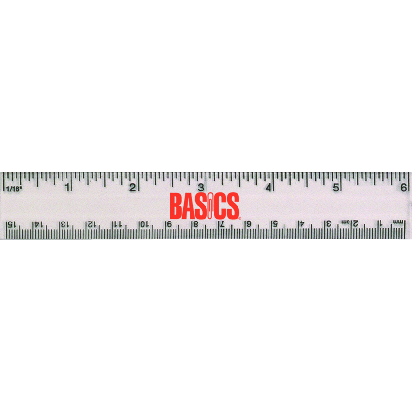 Basics® Flexible Transparent Ruler 6
