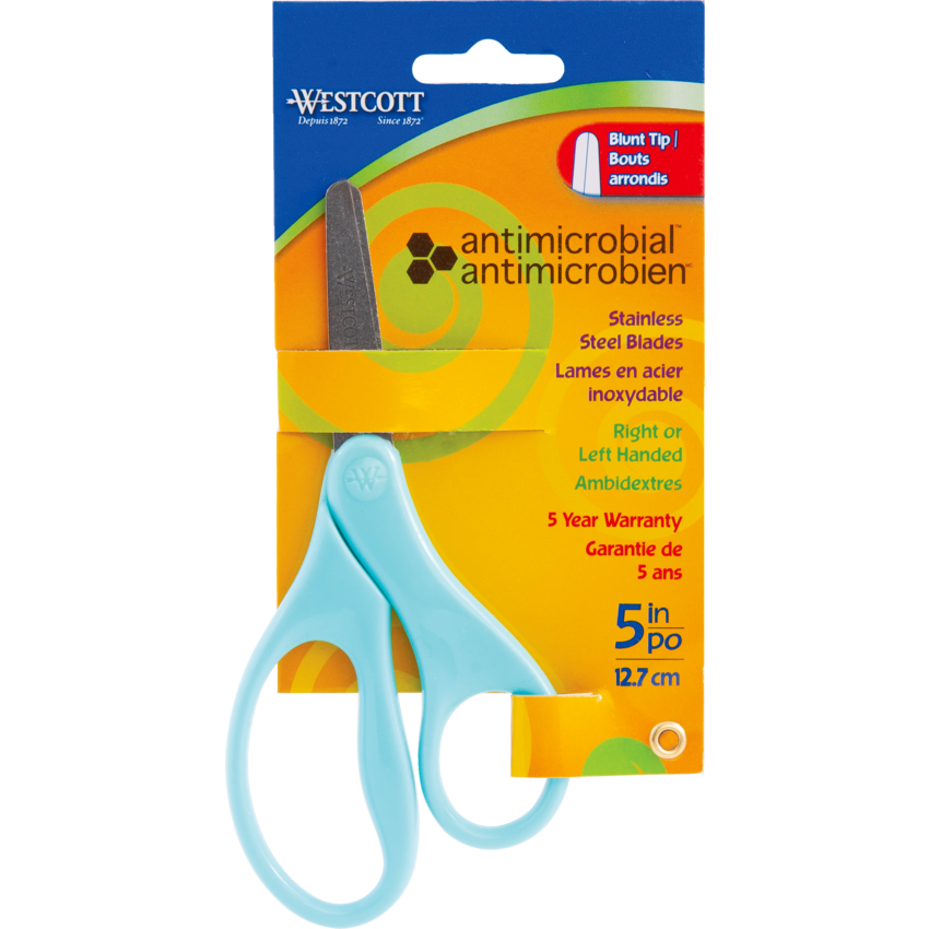 Westcott® Antimicrobial Hard Handle Scissors 5" Blue