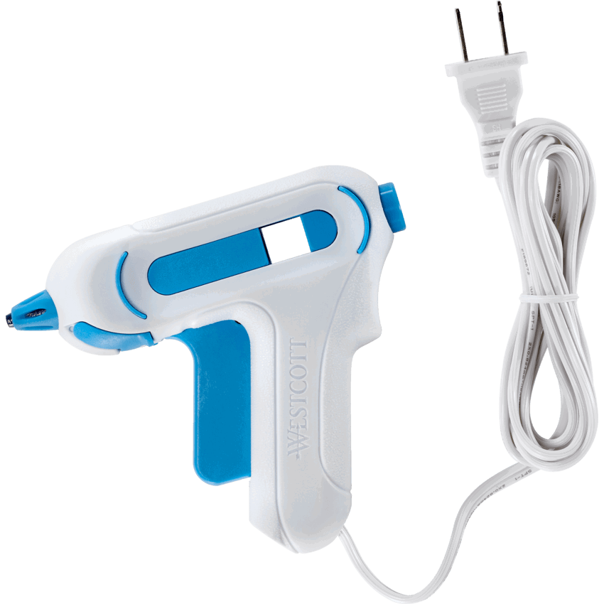 Westcott® High Temperature Mini Hot Glue Gun White/Blue