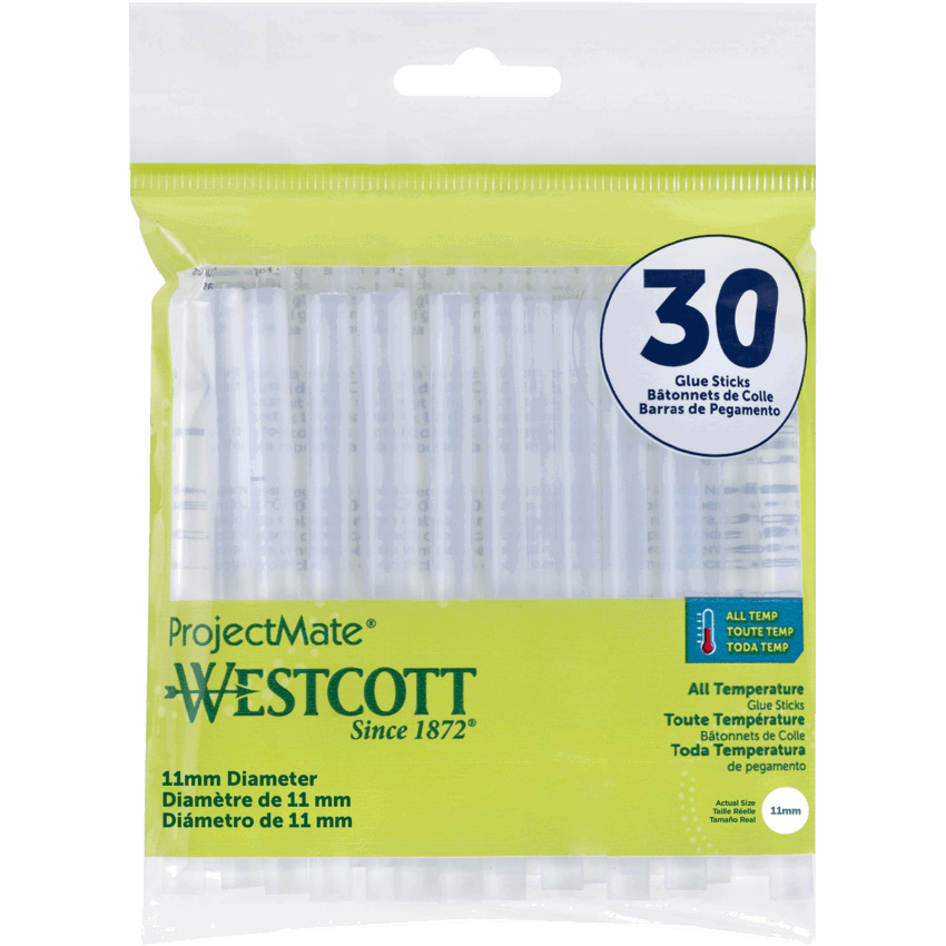 Westcott® Premium All Temperature Glue Sticks 11 mm 30/pkg
