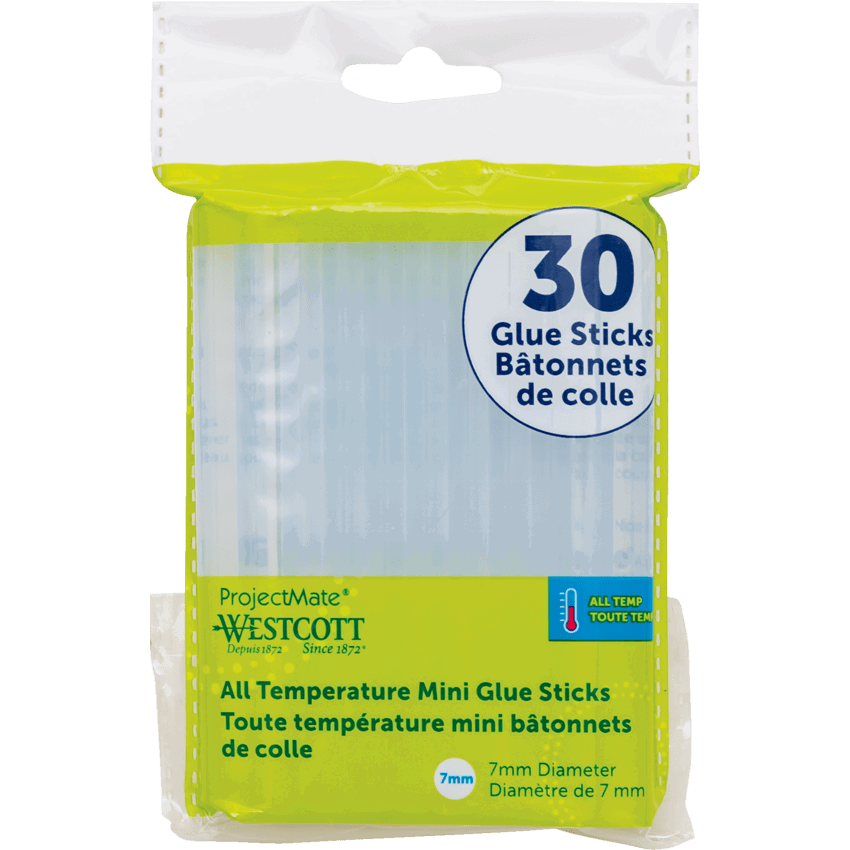 Westcott All Temperature Mini Glue Sticks 7mm 30/pkg