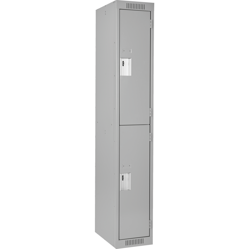 Anthony Steel Clean Line™ Lockers Dobule Tier 1 Bank Pearl Grey