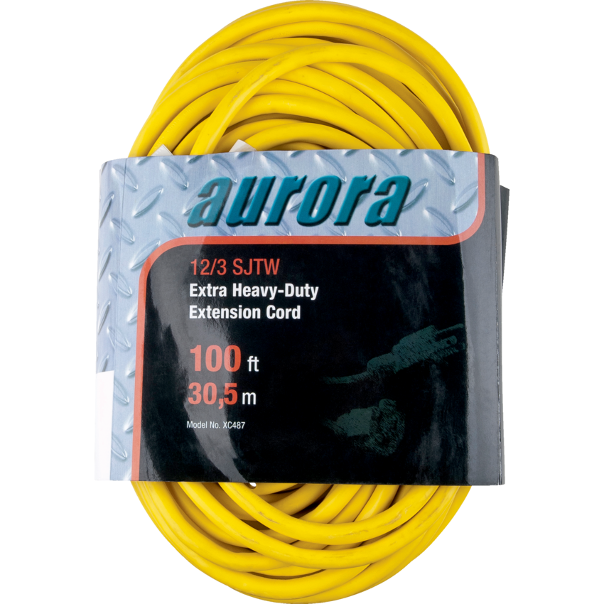 Aurora Tools® Outdoor Vinyl Extension Cord Extra Heavy-Duty 100' Orange