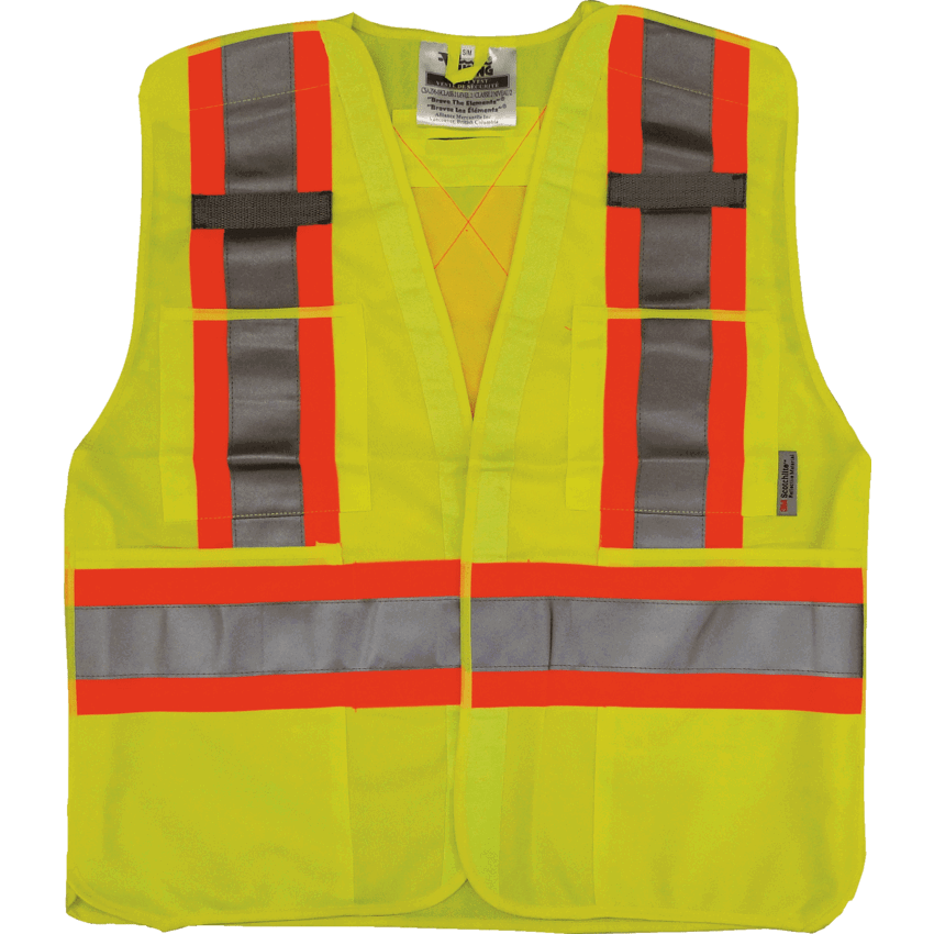 Viking® Safety Vest Tear Away Small/Medium Lime Green