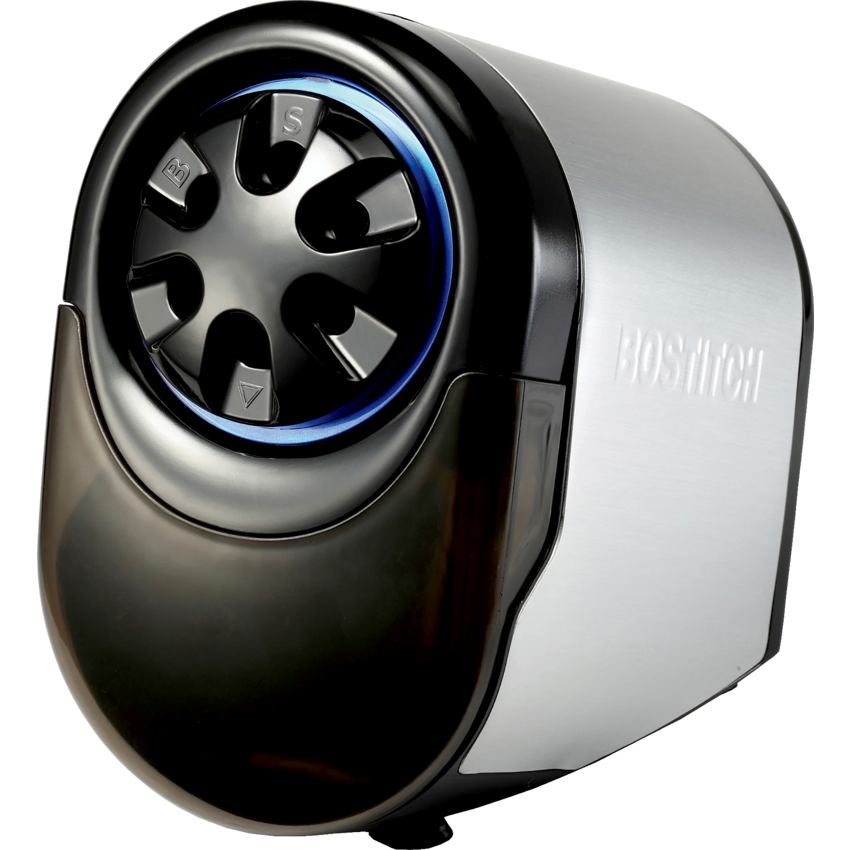 Bostitch® QuietSharp™ Glow Antimicrobial Classroom Electric Pencil Sharpener Silver/Black
