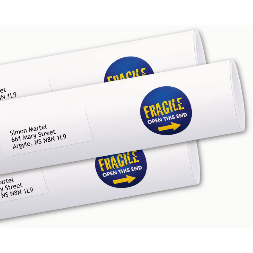 Avery® High Visibility Round Labels (400 Labels) White 20 sheets/pkg