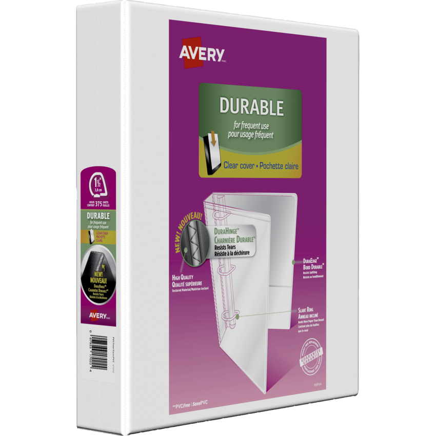 Avery® Durable View Presentation Binder 1-1/2"  White