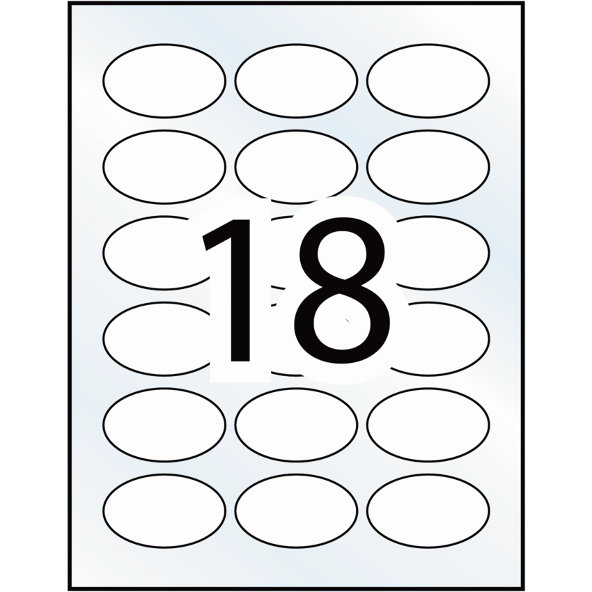 Avery® Print-to-the-Edge Oval Labels 1-1/2" x 2-1/2" Glossy Clear 144/pkg