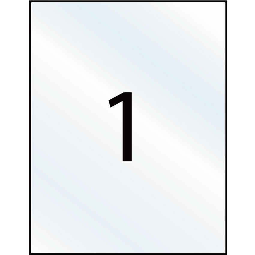 Avery® Print-to-the-Edge Cling-On Labels 8-1/2" x 11" Clear 8/pkg