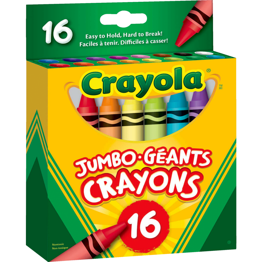 Crayola® Jumbo Crayons Assorted Colours 16/pkg