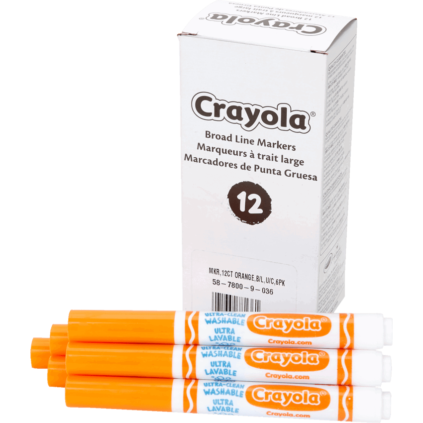 Crayola® Markers Broad Orange 12/box