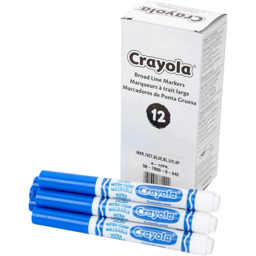 Crayola® Markers Broad Blue 12/box