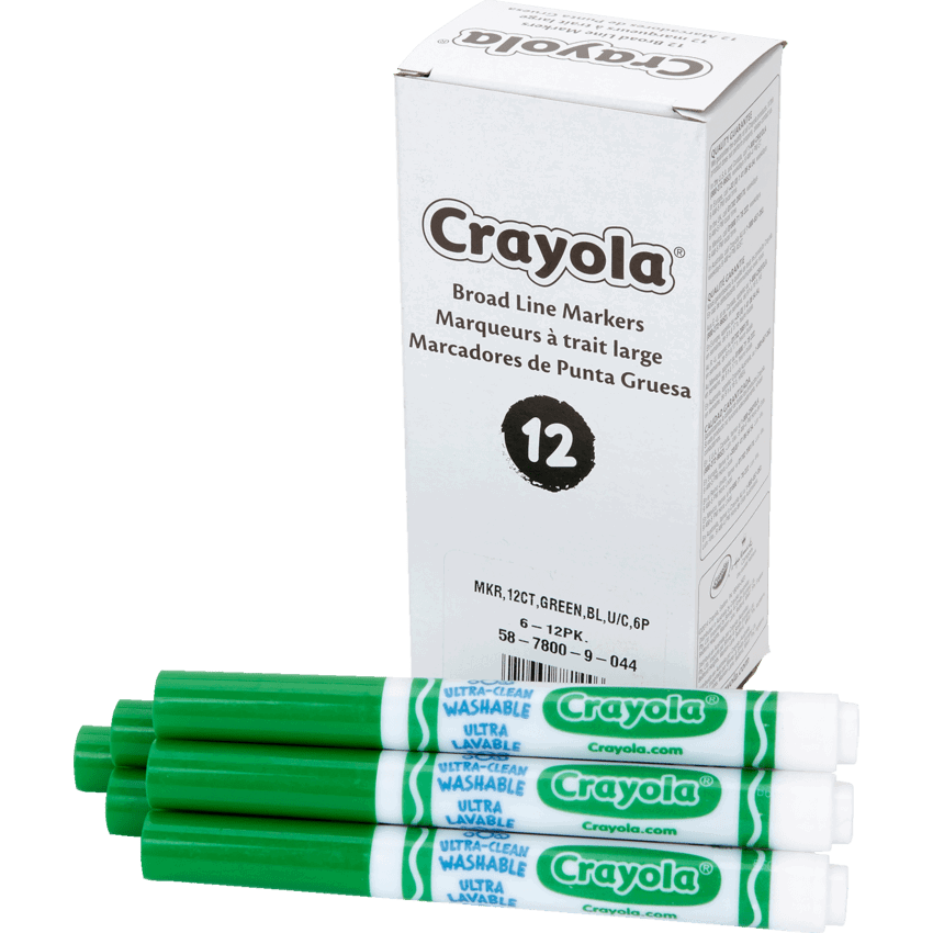 Crayola® Markers Broad Green 12/box