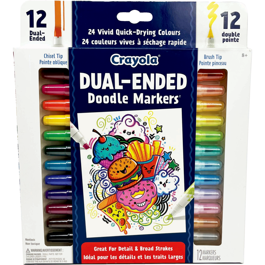 Crayola® Dual Ended Doodle Markers Assorted Colours 12/pkg