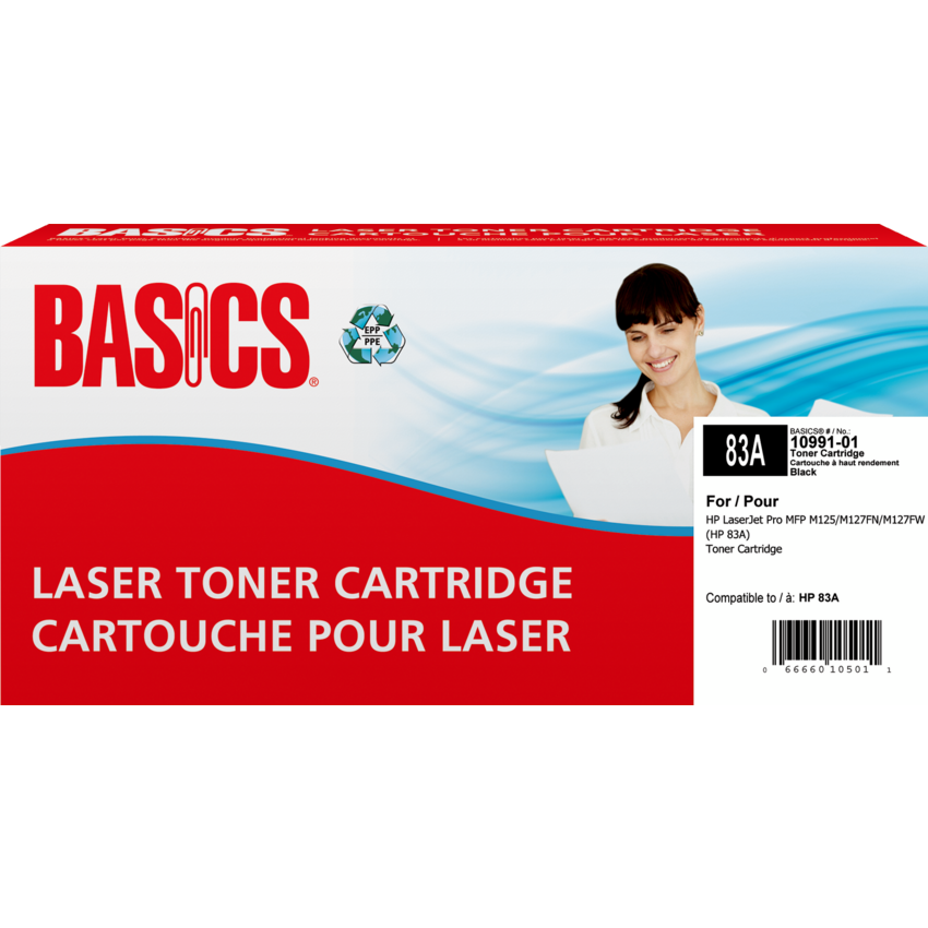 Basics® Remanufactured Laser Cartridge (HP 83A) Black