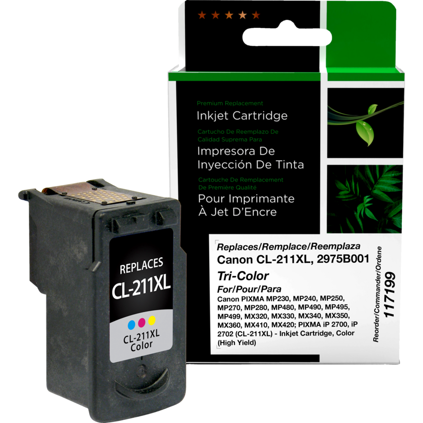 Clover Imaging Remanufactured Inkjet Cartridge (Canon CL-211XL) High Yield Tri-colour