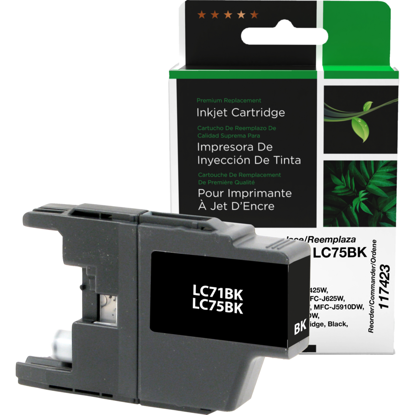 Clover Imaging Remanufactured Inkjet Cartridge LC71/LC75BK High Yield Black
