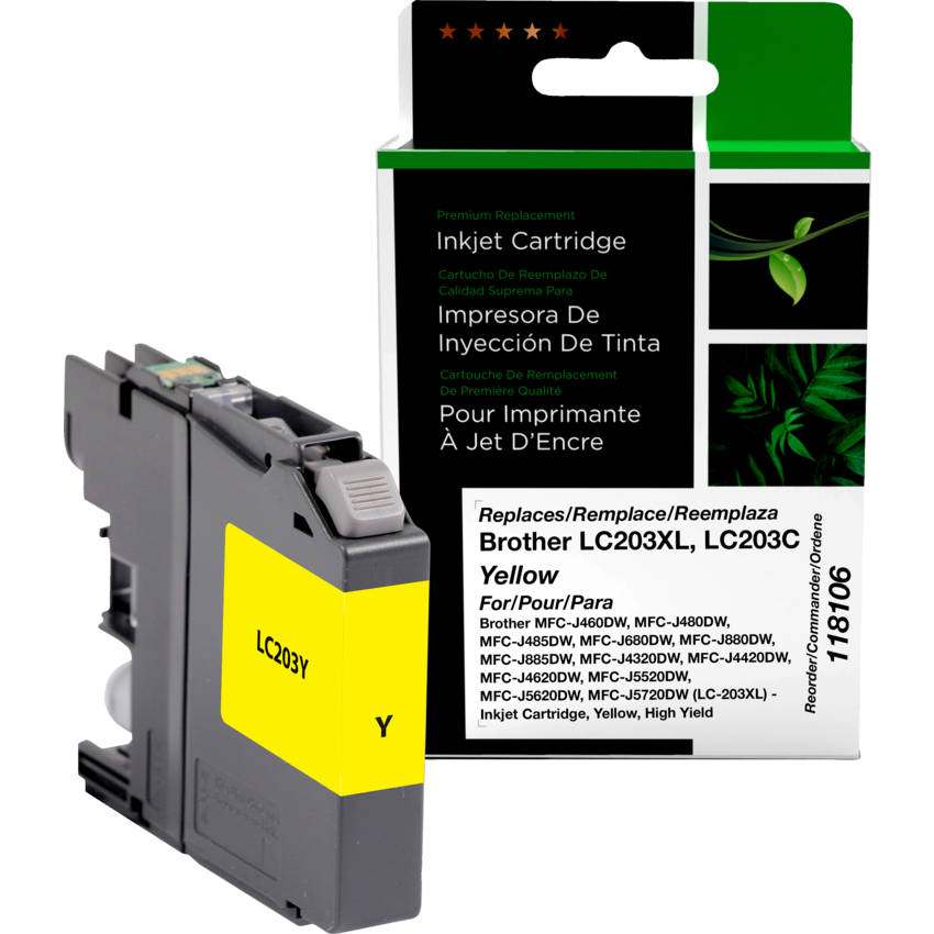 Clover Imaging Remanufactured Inkjet Cartridge LC-203XL High Yield Yellow