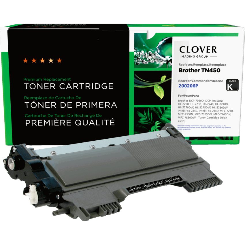 Clover Imaging Remanufactured Laser Cartridge (Brother TN450) High yield Black