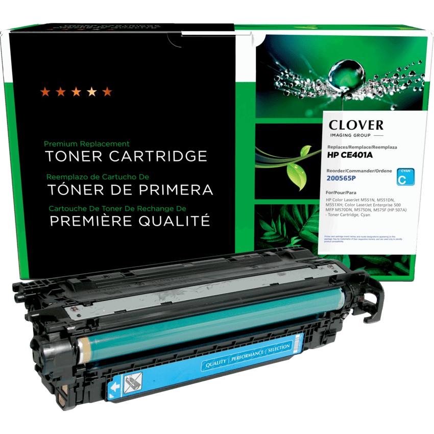 Clover Imaging Remanufactured Laser Cartridge (HP 507A) Cyan