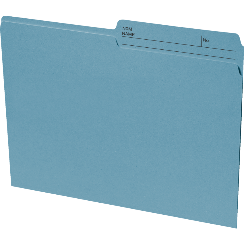 Basics® Coloured Reversible File Folders Letter Teal 100/box