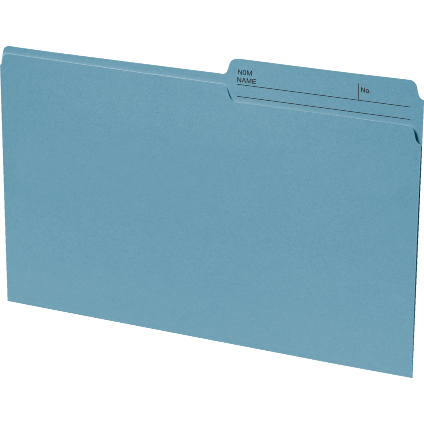 Basics® Coloured Reversible File Folders Legal Teal 100/box