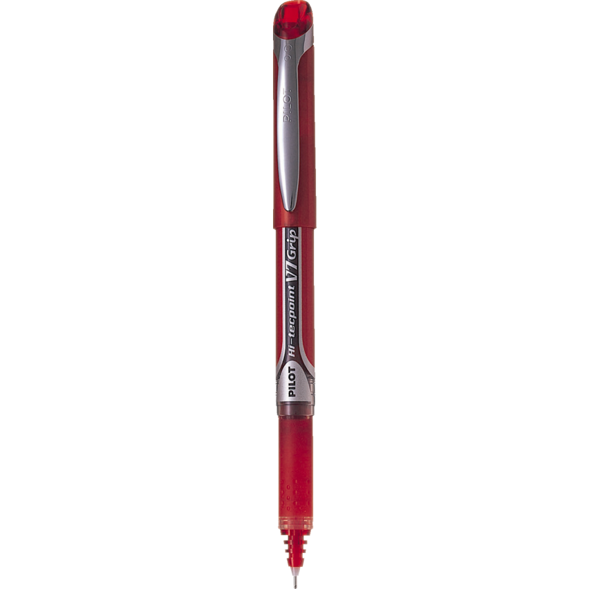 Pilot® Hi-Tecpoint Grip Liquid Ink Roller Pens 0.7 mm Red