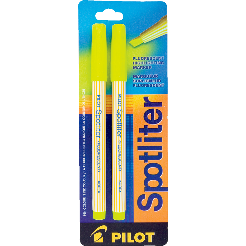 Pilot® Spotliter® Highlighter Chisel Tip Yellow 2/pkg